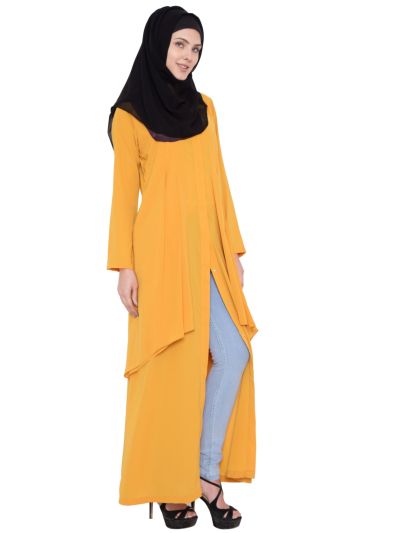 Farah Double Layer Abaya With Pleats