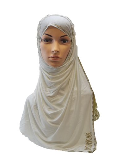 Jersey Hijab With Patra Work