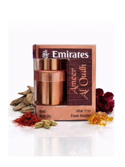 Emirates Ameer Al Oudh Attar | Smoky Oud, Sweet Amber, Woody | 6ml