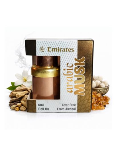 Emirates Arabic Musk Attar | Clean, White Musk, Powdery | 6ml