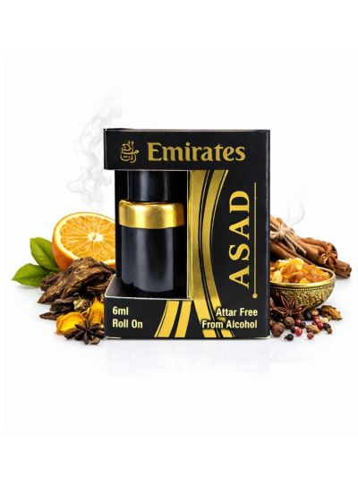 Emirates Asad Attar | Warm Spice, Vanilla Amber, Woods | 6ml