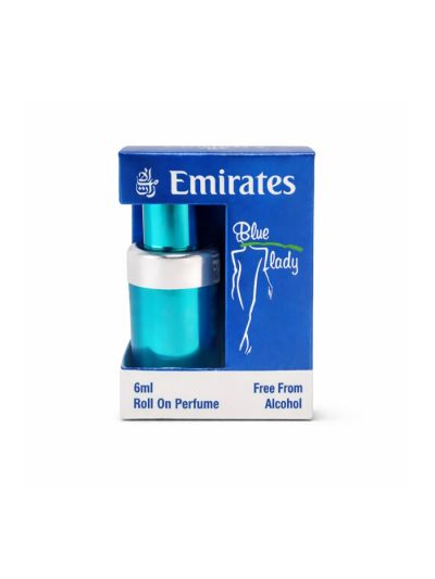 Emirates Blue For Lady Attar | Fresh Aqua, Soft Floral, Amber | 6ml