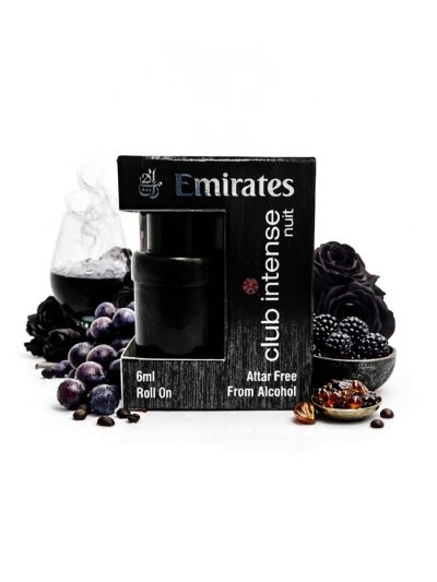 Emirates Club Intense Attar | Smoky Woods, Rich Amber, Musk | 6ml