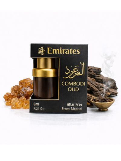 Emirates Combodi Oud Attar | Bergamot, Oud, Amber Musk | 6ml