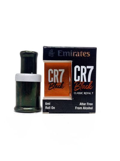 Emirates Black CR7 Attar | Bold Intense, Dark Woody, Masculine | 6ml