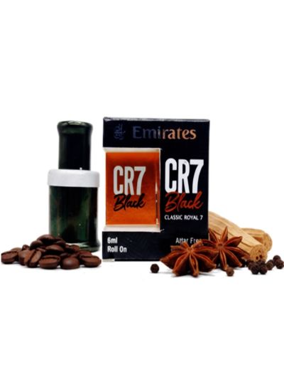 Emirates Black CR7 Attar | Bold Intense, Dark Woody, Masculine | 6ml