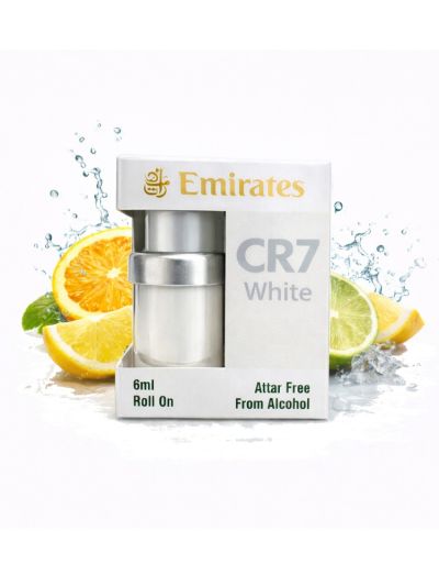 Emirates CR7 White Attar | Fresh Clean, Soft Musky, Elegant | 6ml