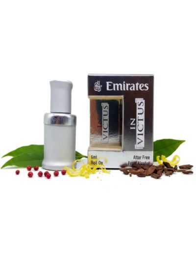 Emirates Invictus Attar | Fresh Aquatic, Bold, Masculine | 6ml