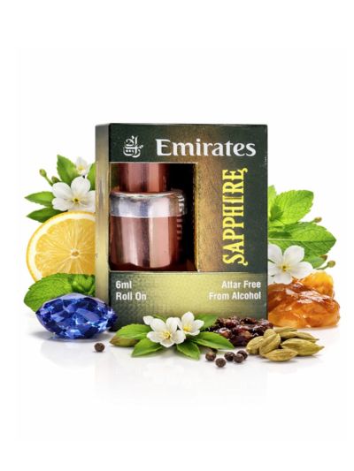 Emirates Sapphire Attar | Fresh, Aquatic, Musky | 6ml