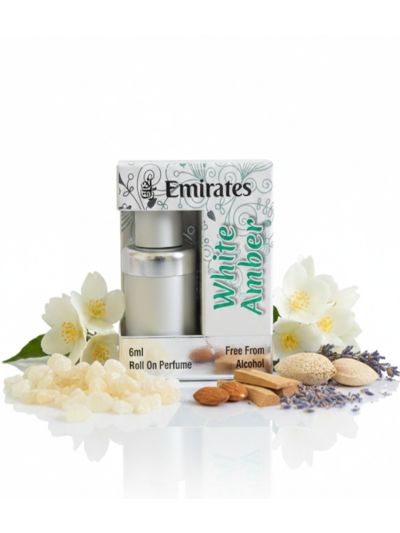 Emirates White Amber Attar | Soft Amber, Powdery, Musky | 6ml