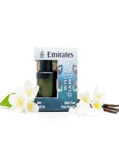 Emirates White Diamond Attar | Fresh Floral, Soft Musky, Elegant | 6ml