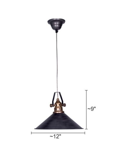 Factory Grey Hanging Pendant Light