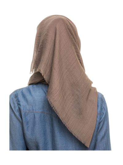 Brown Cotton Voile Hijab