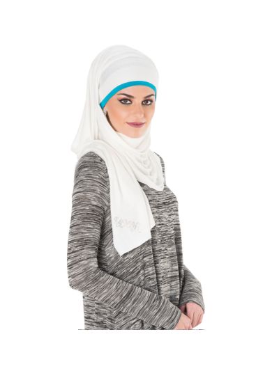 Plain Jersey Hijab (Off White)