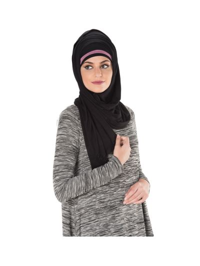 Plain Jersey Hijab (Black)