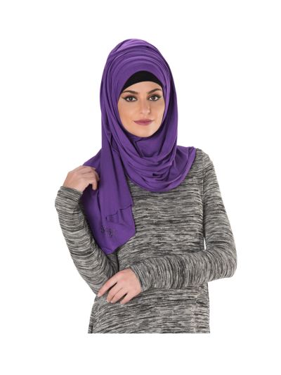 Plain Jersey Hijab (Purple)