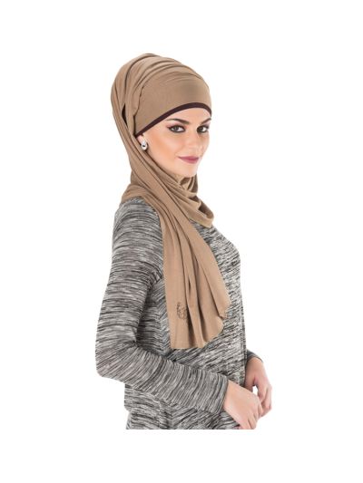 Plain Jersey Hijab (Beige)