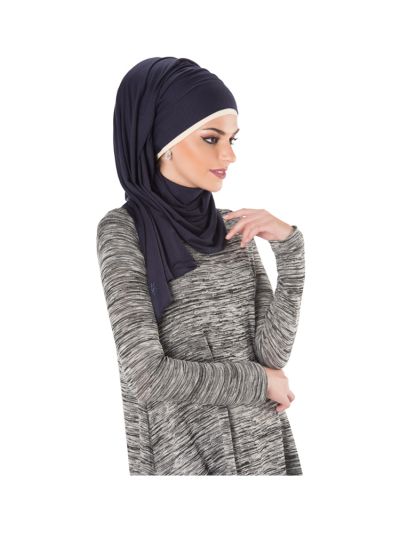 Plain Jersey Hijab (Navy Blue)