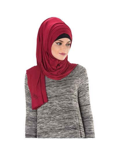 Plain Jersey Hijab (Red)