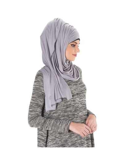 Plain Jersey Hijab (Grey)