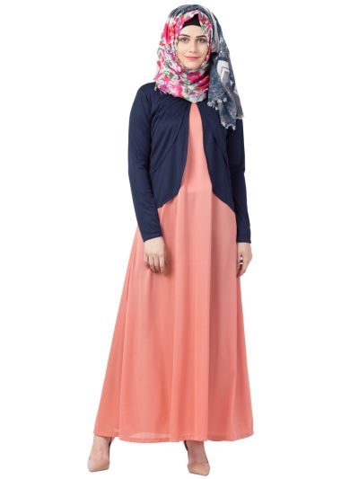 Style Jacket Rose Golden  Abaya