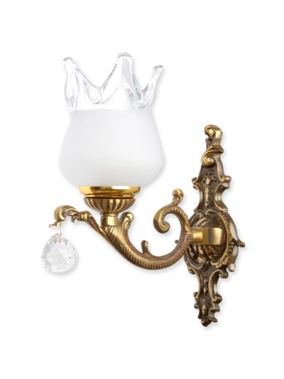 Antique Crystal Ball Single Wall Lamp