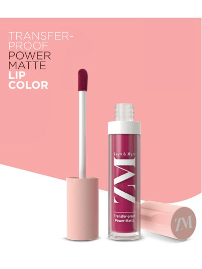 Full Fuchsia - Transfer-Proof Power Matte Lip Color, Halal compliant (6 ml)