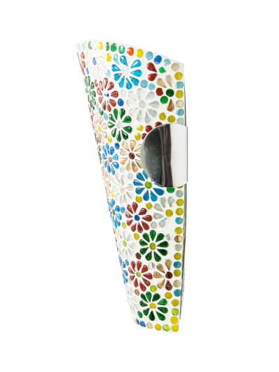 Multicolor Mosaic Conical Wall Sconce