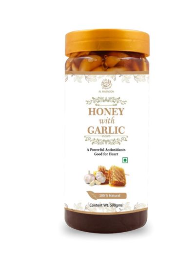 Honey with Garlic (Unprocessed Unfiltered Unpasteurized Natural Honey with Garlic) - 500gm
