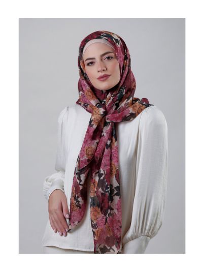Golden Hour Printed Crinkled Chiffon