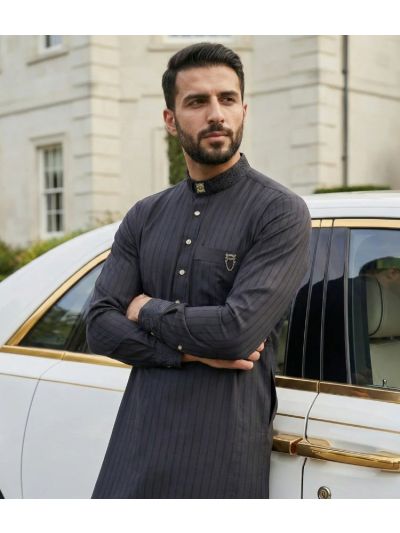 Al Noor Platinum Grey Thobe