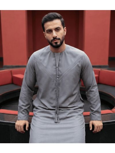Al Noor Emirati Graphite Grey Thobe