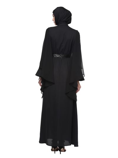 Black Sequined Abaya