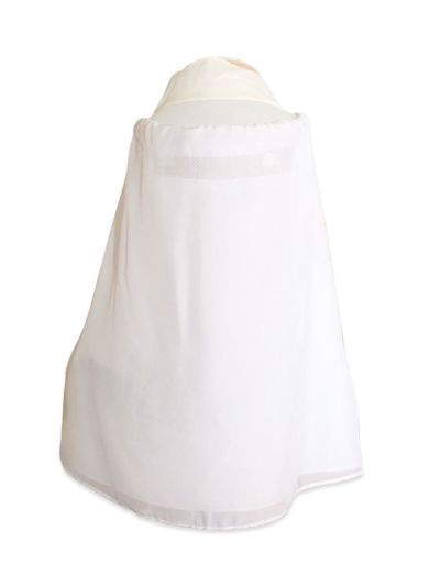 Umrah Niqab Cap With Veil White