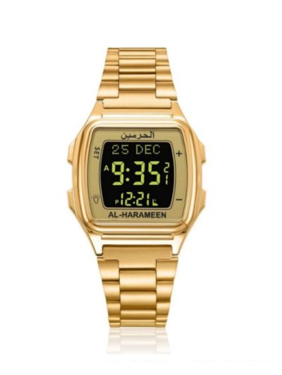 Golden Azan Watch (6461 G)