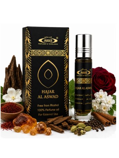 Arees Hajar Al Aswad | Rich, Smoky, Oriental | Attar 8ml