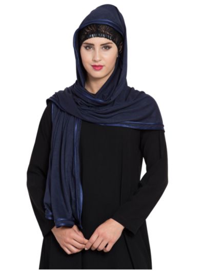 Stole Hijab With Double Satin Tape Border