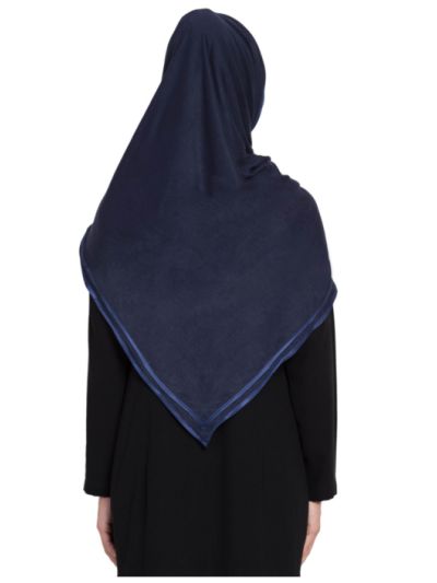 Stole Hijab With Double Satin Tape Border
