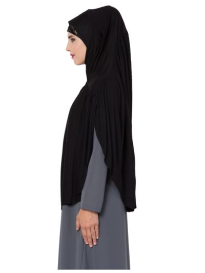 Designer Khimar Jersey Instant Hijab & Inner Cap