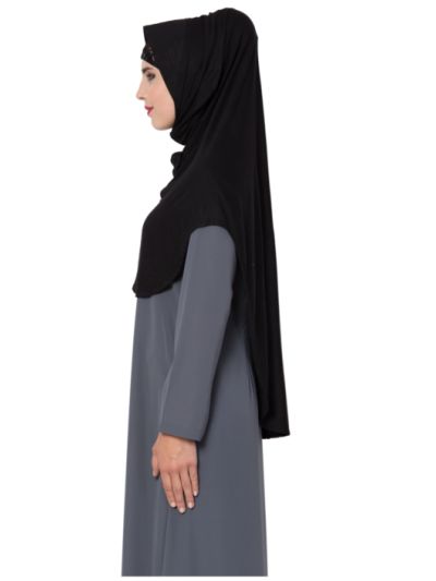 Designer Khimar Jersey Instant Hijab & Inner Cap