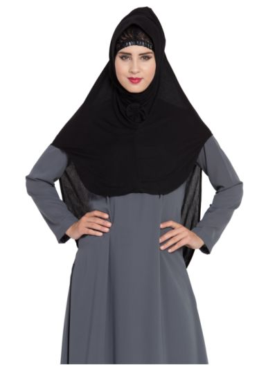 Designer Khimar Jersey Instant Hijab & Inner Cap