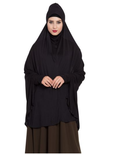 Full Size Jersey Prayer Hijab With Sleeves & Inner Cap