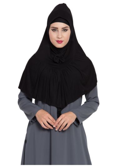 Designer Khimar Jersey Instant Hijab & Inner Cap
