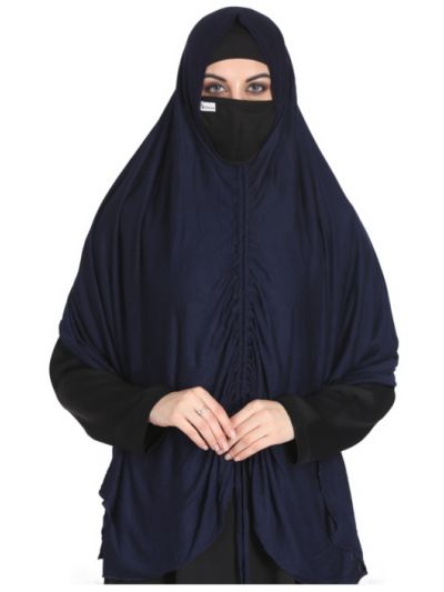 Khimar-Ready To Wear Instant Hijab With A Complementary Mask & Under Scarf Cap (3 Pcs Set)