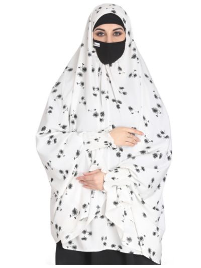 Khimar-Ready To Wear Instant Hijab With A Complementary Mask & Under Scarf Cap (3 Pcs Set)
