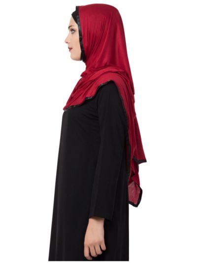 Stole Hijab With Satin Tape Border