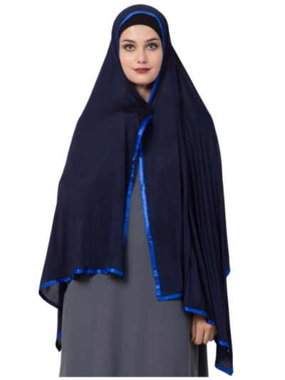 Stole Hijab With Satin Tape Border