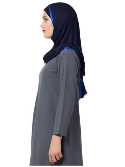 Stole Hijab With Satin Tape Border