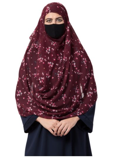 Two Loops Instant Hijab With a Free Under Hijab Cap