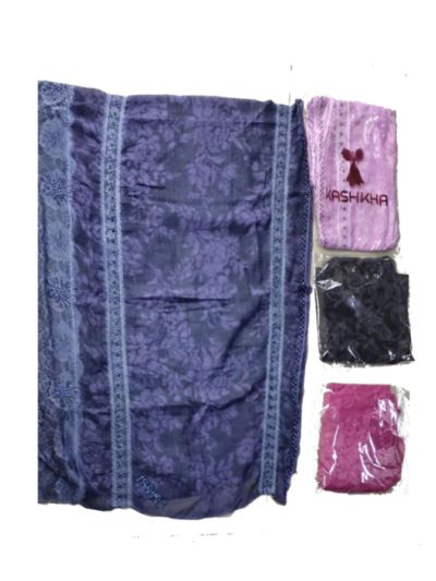 Lace Hijab with Border Stone Work